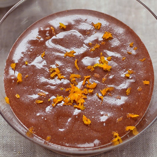 Mousse de chocolate a la naranja